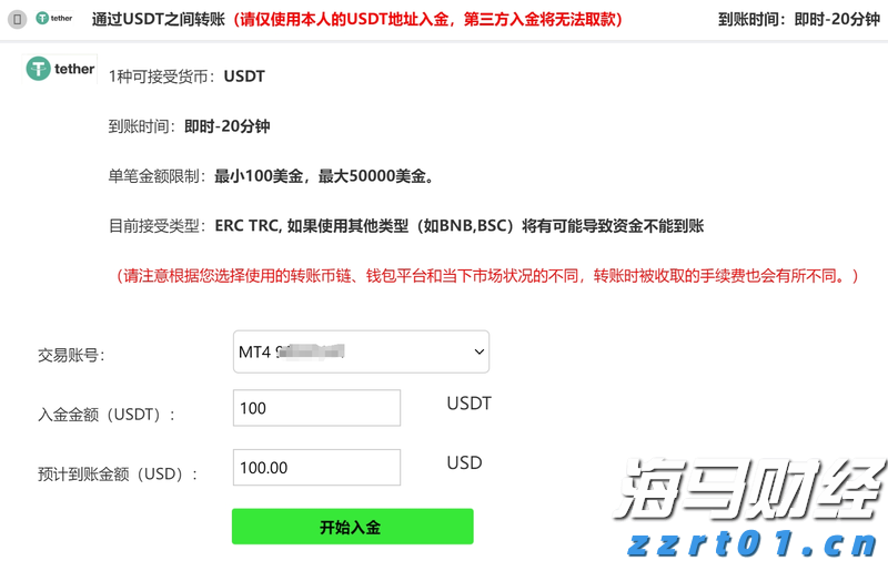 IC MARKETS可以USDT入金吗