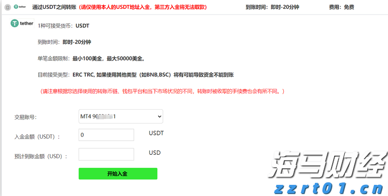 IC MARKETS USDT入金到账时间有多快