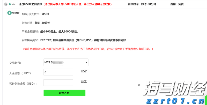 IC MARKETS USDT入金要多久